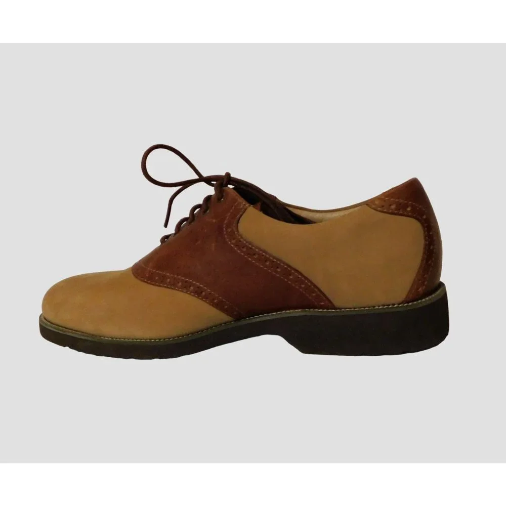 Rockport Mens Shoes 10M Leather Oxford Ties Brown Tan